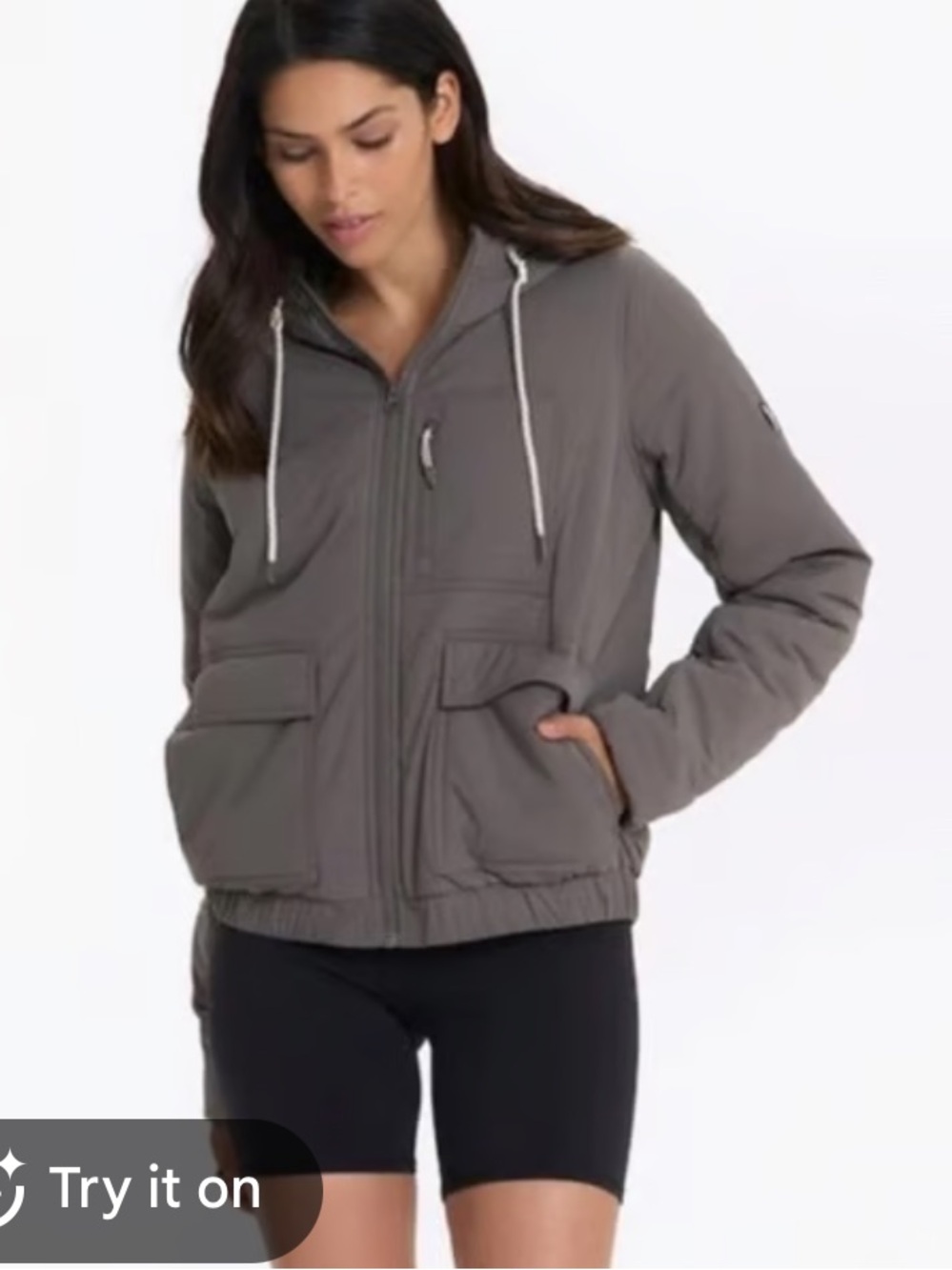 Vuori Insulated Tahoe Hooded Puffer Jacket - Taupe Gray